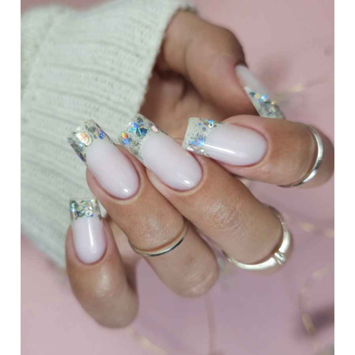 Claresa - Nail decoration gel Megastar - Silver Flicker