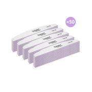 Claresa - Pack of 50 half-moon nail files 100/180