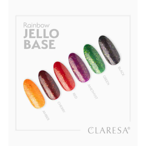 Claresa - *Rainbow Jello Base* - Semi-permanent nail polish - Black