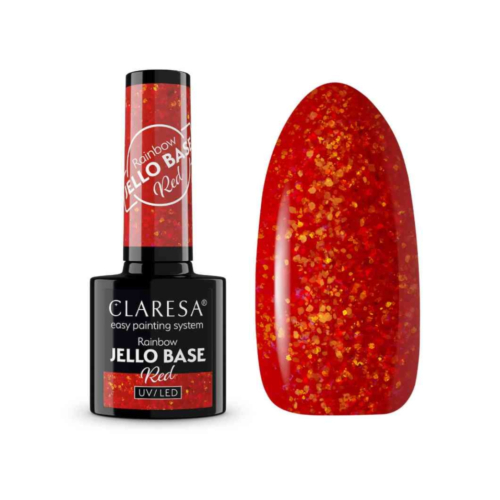 Claresa - *Rainbow Jello Base* - Semi-permanent nail polish - Red