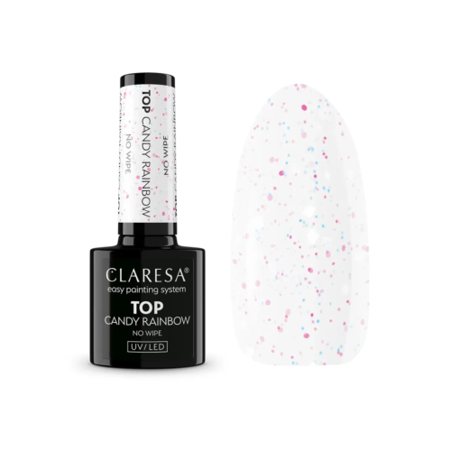 Claresa - Semi-Permanent Top Coat No Wipe - Candy Rainbow
