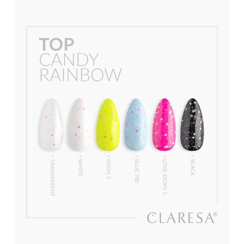 Claresa - Semi-Permanent Top Coat No Wipe - Candy Rainbow