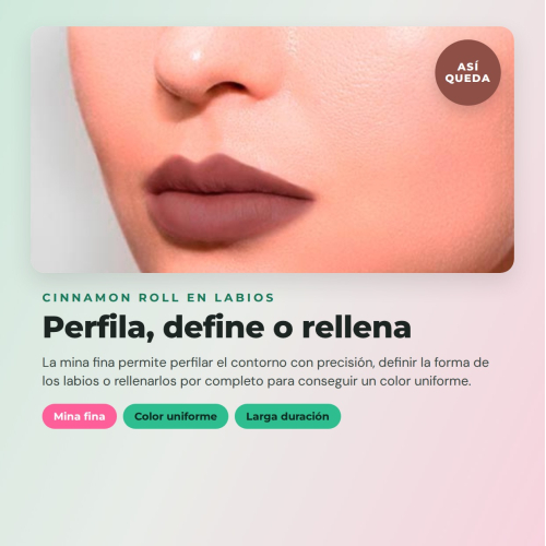 CORAZONA Pack 3 lip liners Cinnamon Roll The Limit creamy texture high pigmentation matte finish automatic format vegan cruelty free