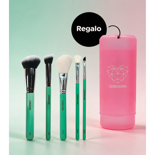 CORAZONA - Essential brush pack + Gift canister