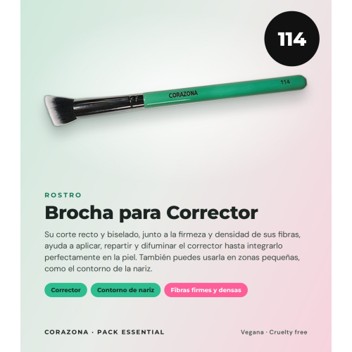 CORAZONA Essential Brush Pack with 5 Makeup Tools and Vegan and Cruelty-Free + Gift Canister