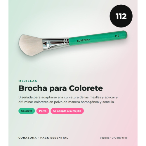 CORAZONA Essential Brush Pack with 5 Makeup Tools and Vegan and Cruelty-Free + Gift Canister