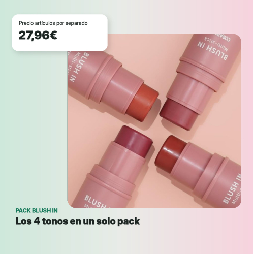 CORAZONA Multi-stick Blush Pack - 4 Shades Berry Wine Sweet Peach Honey Rose Marsala Sunset Cruelty Free Vegan