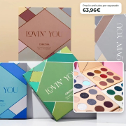 CORAZONA Total Lovin' You Eyeshadow Palette Pack 4 Vegan and Cruelty-Free Palettes with 9 Shades Each in Matte, Metallic, and Glitter Tones