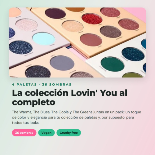 CORAZONA Total Lovin' You Eyeshadow Palette Pack 4 Vegan and Cruelty-Free Palettes with 9 Shades Each in Matte, Metallic, and Glitter Tones