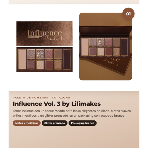 CORAZONA - Pack Lilimakes - Influence Vol. 3 + Cinnamon Roll + Marsala Sunset + Brush 230