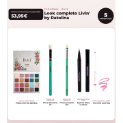 CORAZONA - Complete Look Pack Livin' by Ratolina - Eyeshadow Palette + 2 Brushes + Eyeliner + Lip Liner
