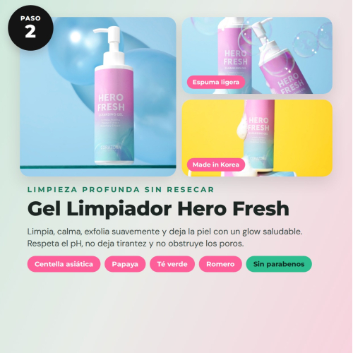 CORAZONA Pack Skincare Double Cleansing - Heaven Balm, Fresh Hero Gel, and Reusable Disc for Clean and Fresh Skin
