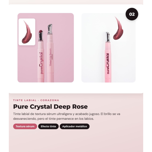 CORAZONA - Trio Lip Pack with The Limit Rose Tea, Pure Crystal Deep Rose and Gloss Up Icy Kiss