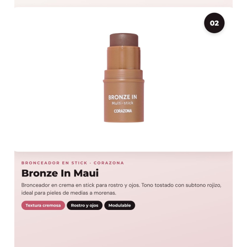 CORAZONA - Trio Pack Cheeks Blush In - Berry Wine + Bronze In - Maui + Glow In - Desert Light