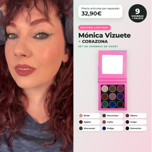 CORAZONA - Custom eyeshadow palette Monica Vizuete