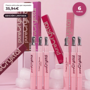 CORAZONA - Set Pure Crystal Tinted Lip Serum Limited Edition - 6 Lip Tints Serum with Metallic Applicator Cold Effect - Glossy Finish and Long-Lasting Tint
