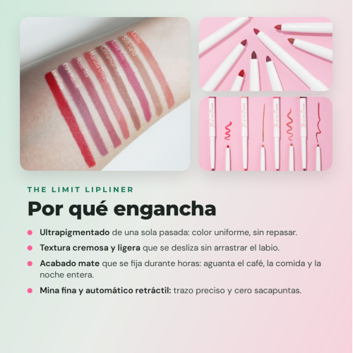 CORAZONA The Limit Full Set | 8 Ultra-Pigmented Lip Liners with Creamy Texture and Matte Finish Cruelty Free Vegan