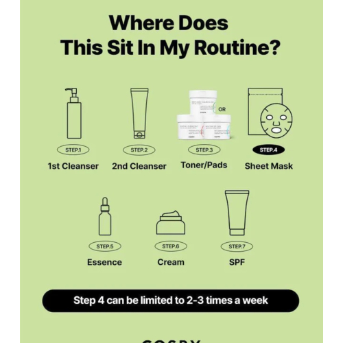 COSRX - Green Calming Facial Toner in pads format