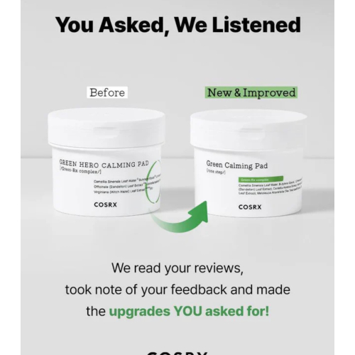 COSRX - Green Calming Facial Toner in pads format