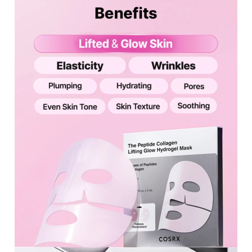 COSRX - Pack of 3 face masks The Peptide Collagen Lifting Glow