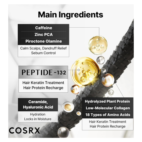 COSRX - *Peptide-132* - Repairing Shampoo Ultra Perfect Hair Bonding