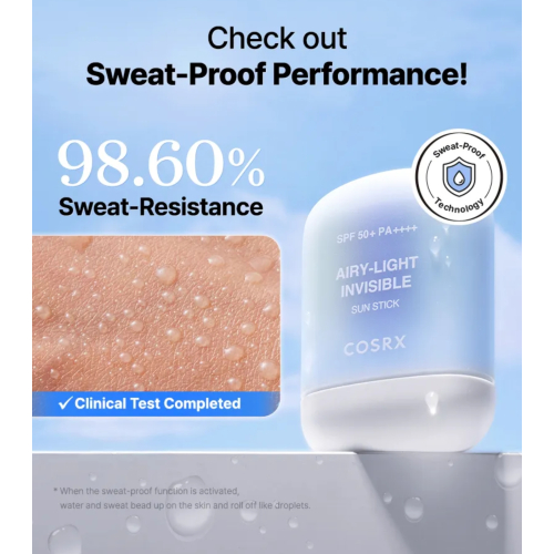 COSRX - Facial sunscreen stick Airy-Light Invisible SPF50 PA++++