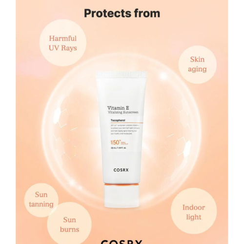 COSRX - Facial sunscreen SPF50+ Vitamin E Tocopherol