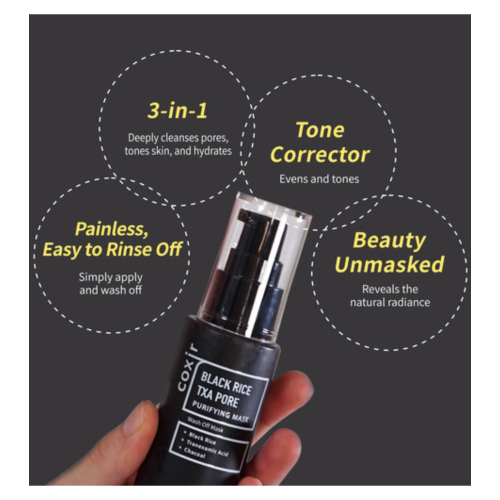 COXIR - Purifying facial mask Black Rise Txa Pore
