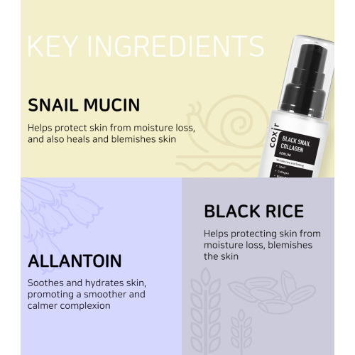 COXIR - Moisturizing emulsion Black Snail Collagen