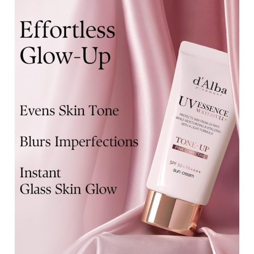 D'Alba - Facial sunscreen Tone-Up Pink Correcting SPF50+ PA++++