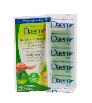 Daen - Body hair removal cold wax strips - Aloe