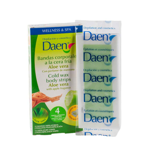 Daen - Body hair removal cold wax strips - Aloe