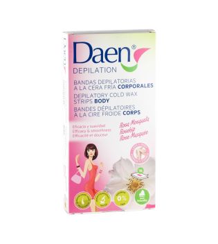 Daen - Body hair removal cold wax strips - Rosehip