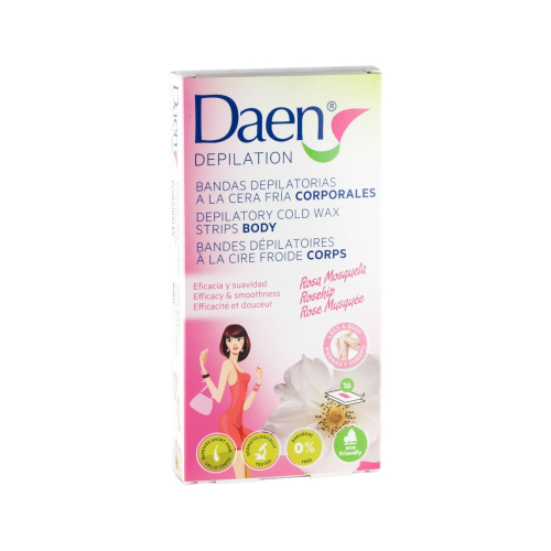 Daen - Body hair removal cold wax strips - Rosehip