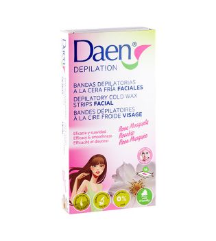 Daen - Facial hair removal cold wax strips - Rosehip