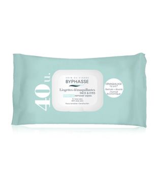 Byphasse - Makeup remover wipes 40 units - Aloe Vera