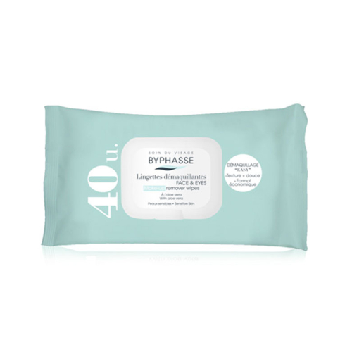 Byphasse - Makeup remover wipes 40 units - Aloe Vera