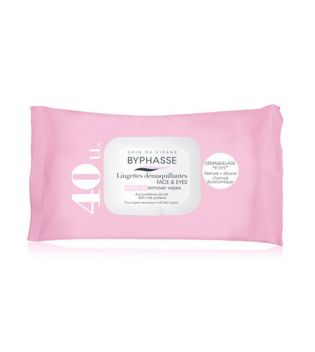 Byphasse - Makeup remover wipes 40 units - Milk proteins