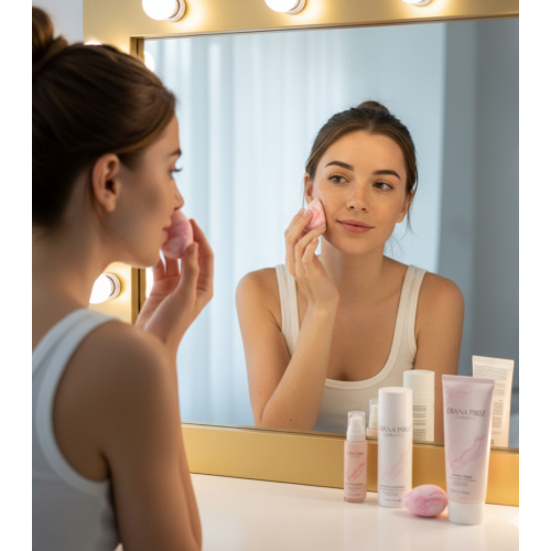 Diana Piriz Cosmetics - Makeup Sponge Pink Sakura + Ventilated Case