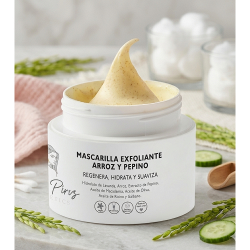 Diana Piriz Cosmetics - Rice and Cucumber Exfoliating Mask