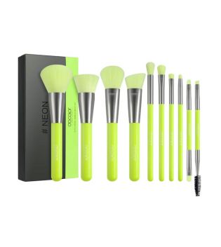 Docolor - Neon Brushes Set (10 pieces) - Green