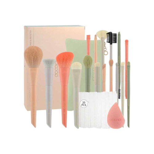 Docolor - Set of brushes and toiletry bag Morandi