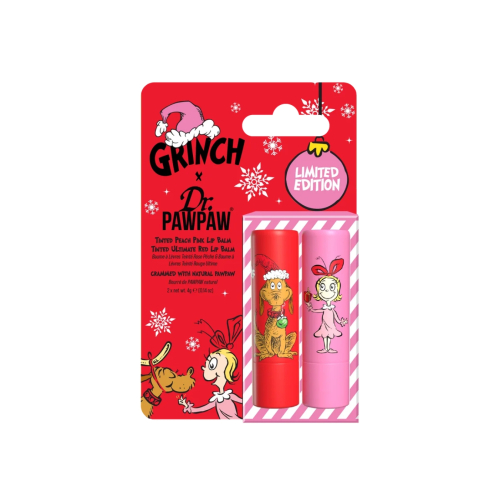 Dr. Paw Paw - *The Grinch* - Tinted Lip Balm Duo - Peach Pink & Ultimate Red