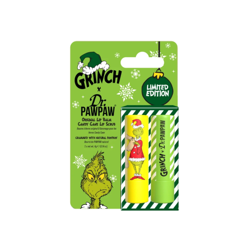 Dr. Paw Paw - *The Grinch* - Lip Care Duo - Candy Cane Lip Scrub & Original