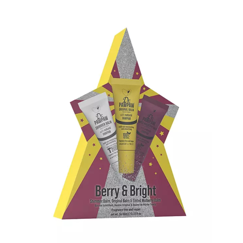 Dr. Paw Paw - Trio of lip balms Berry & Bright - Shimmer Balm, Original & Tinted Mulberry