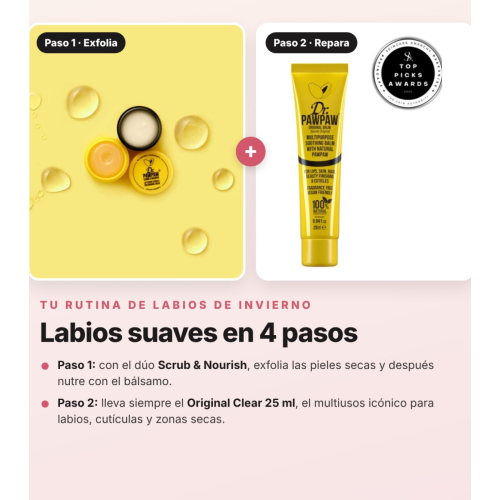 Dr. PAWPAW - Winter Lip Pack Kit 5 Products | Exfoliating Duo Scrub & Nourish, Original Clear Balm, Overnight Mask, Cloud Balm, and Nourishing Lip Tint