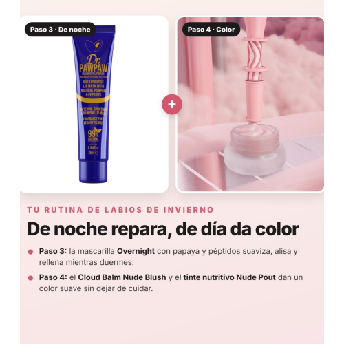 Dr. PAWPAW - Winter Lip Pack Kit 5 Products | Exfoliating Duo Scrub & Nourish, Original Clear Balm, Overnight Mask, Cloud Balm, and Nourishing Lip Tint