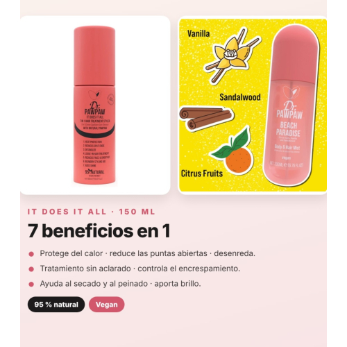 Dr. PAWPAW - Hair Routine Pack Beach Paradise: 7 in 1 Hair Treatment It Does It All and Hair and Body Mist