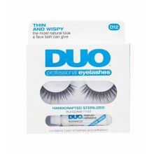 DUO - Pack of false eyelashes + eyelash glue Short and Spiked - D12
