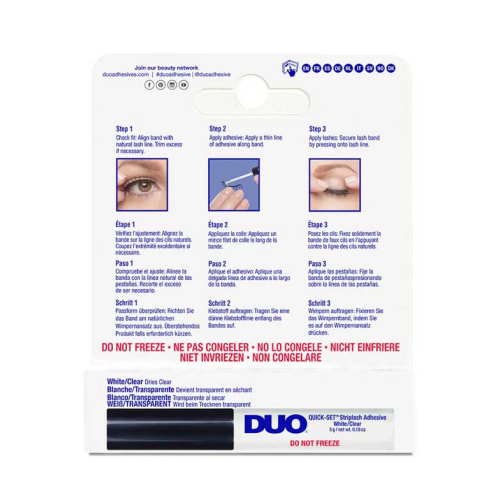 DUO - Quick-Set Striplash Artificial Eyelash Adhesive - White/Clear